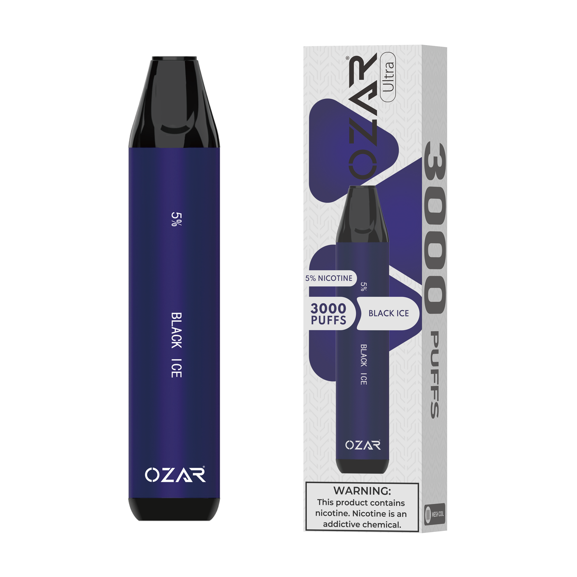 Ozar Ultra Disposable Vape Black Ice 3000 Puffs